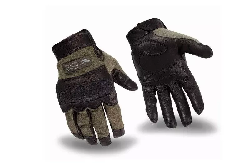 Guantes tácticos Híbrido - follaje verde