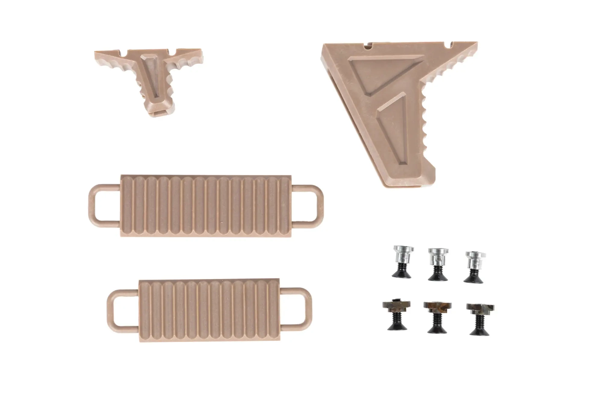 JJ Airsoft JA-1392 empuñadura delantera del tipo Hand Stop para Keymod/M-LOK Tan