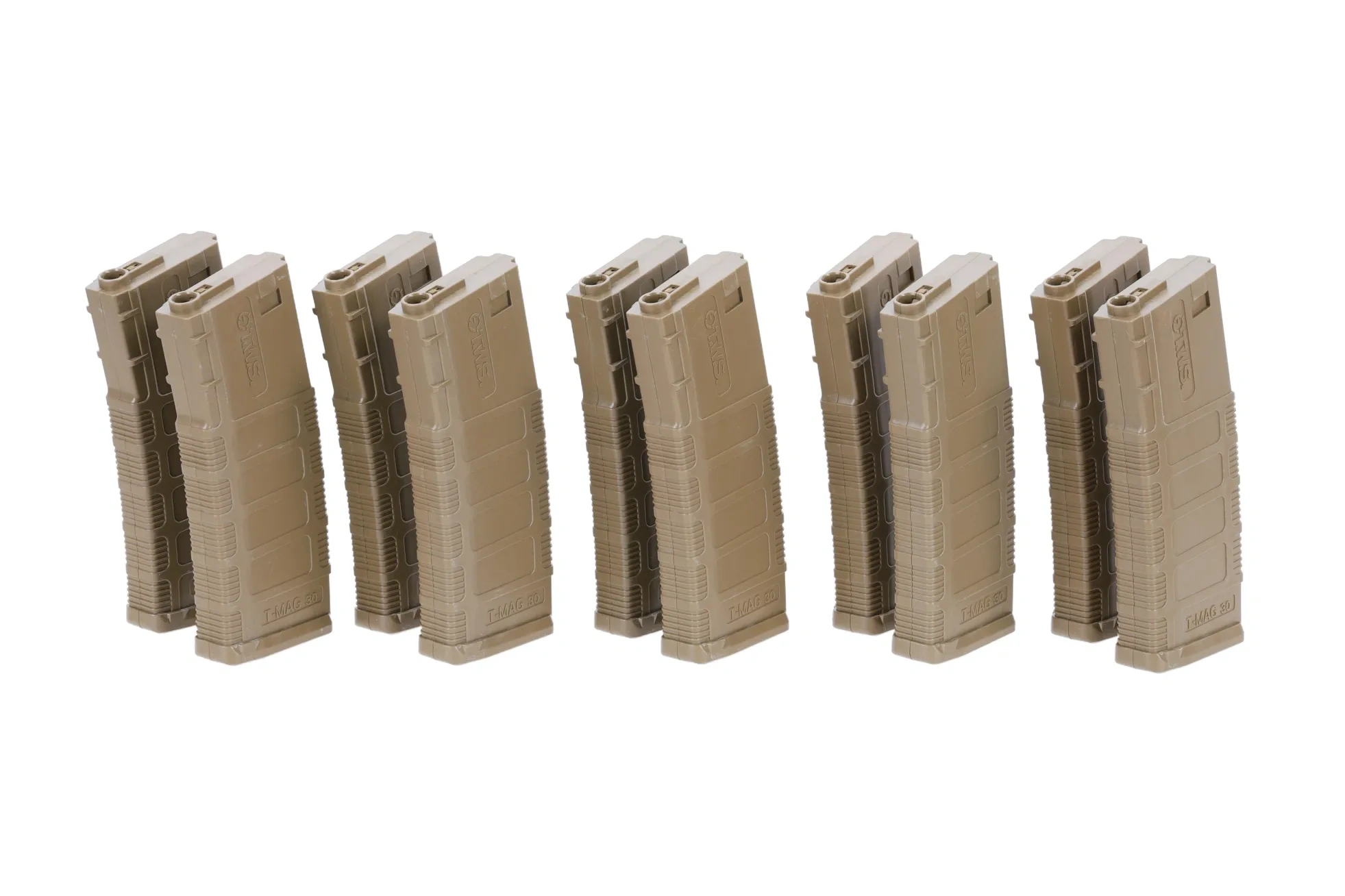 Juego de 10 cargadores King Arms de mid-cap y 140 bolas para réplicas M4/M16 Flat Dark Earth