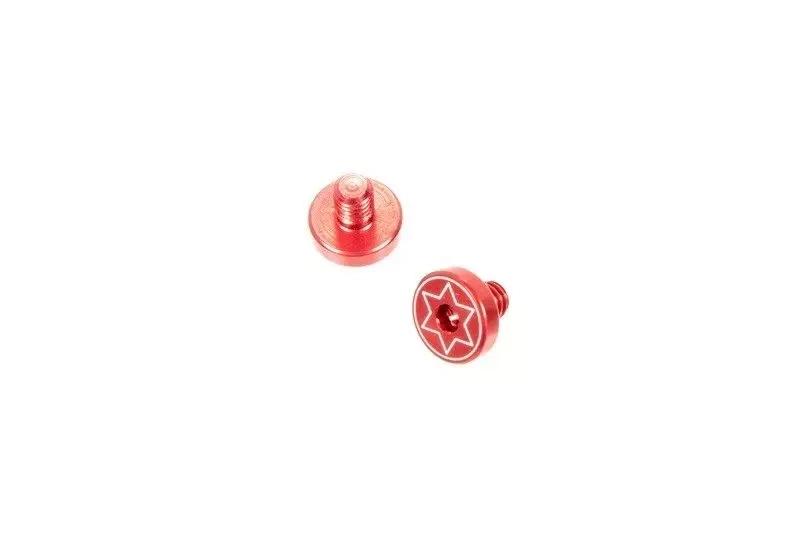 Juego de 2 tornillos de revestimiento gripu réplicas tipo 1911 - rojo