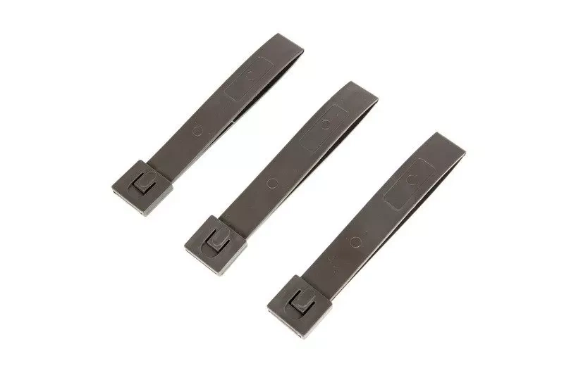 Juego de 3 hebillas de polímero de 5" - Gris Masa
