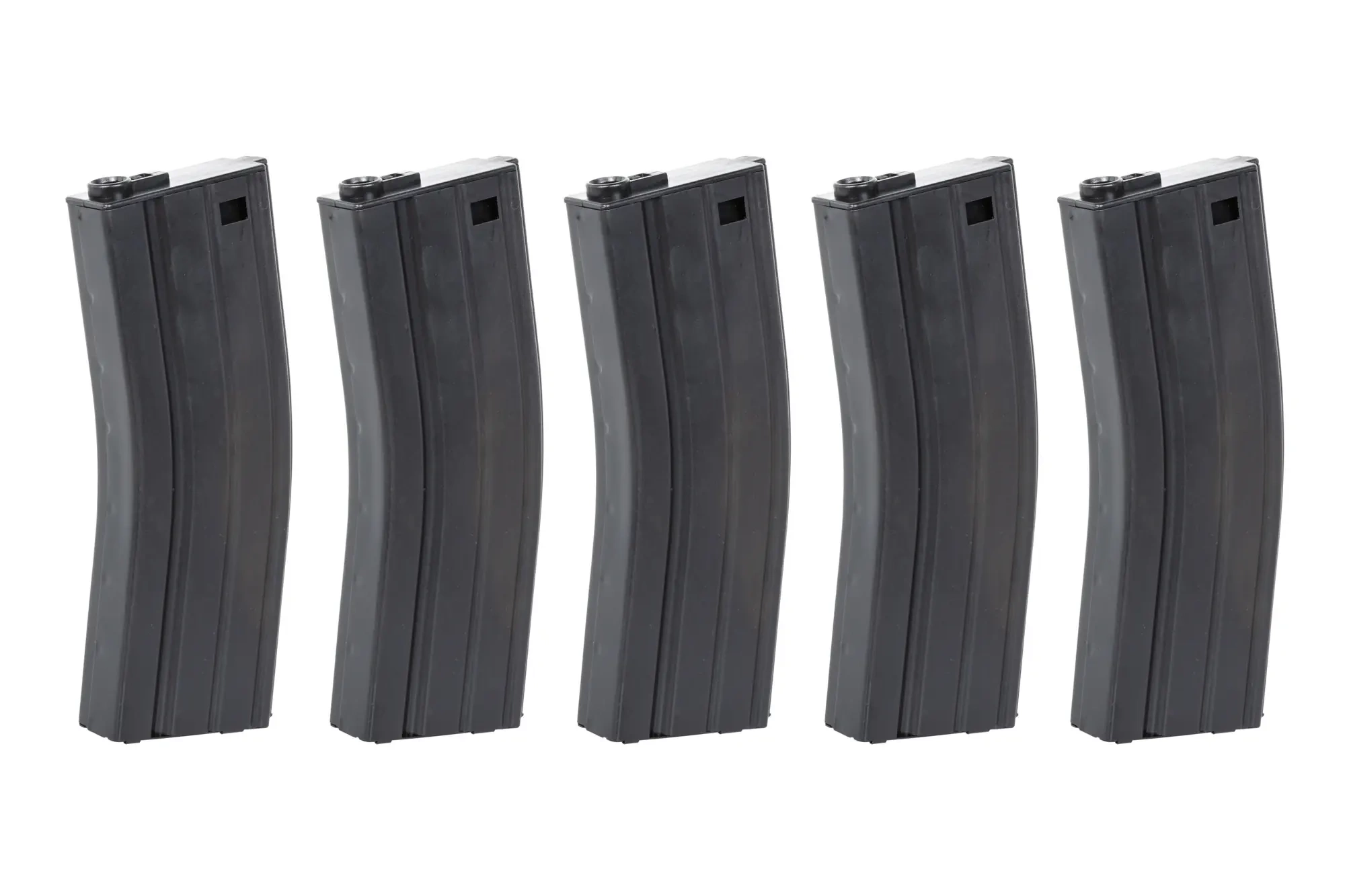 Juego de 5 cargadores de perdigones Mid-Cap 135/30 Arcturus EMM M4/M16 Metal Variable-Cap para réplicas M4/M16 Negro