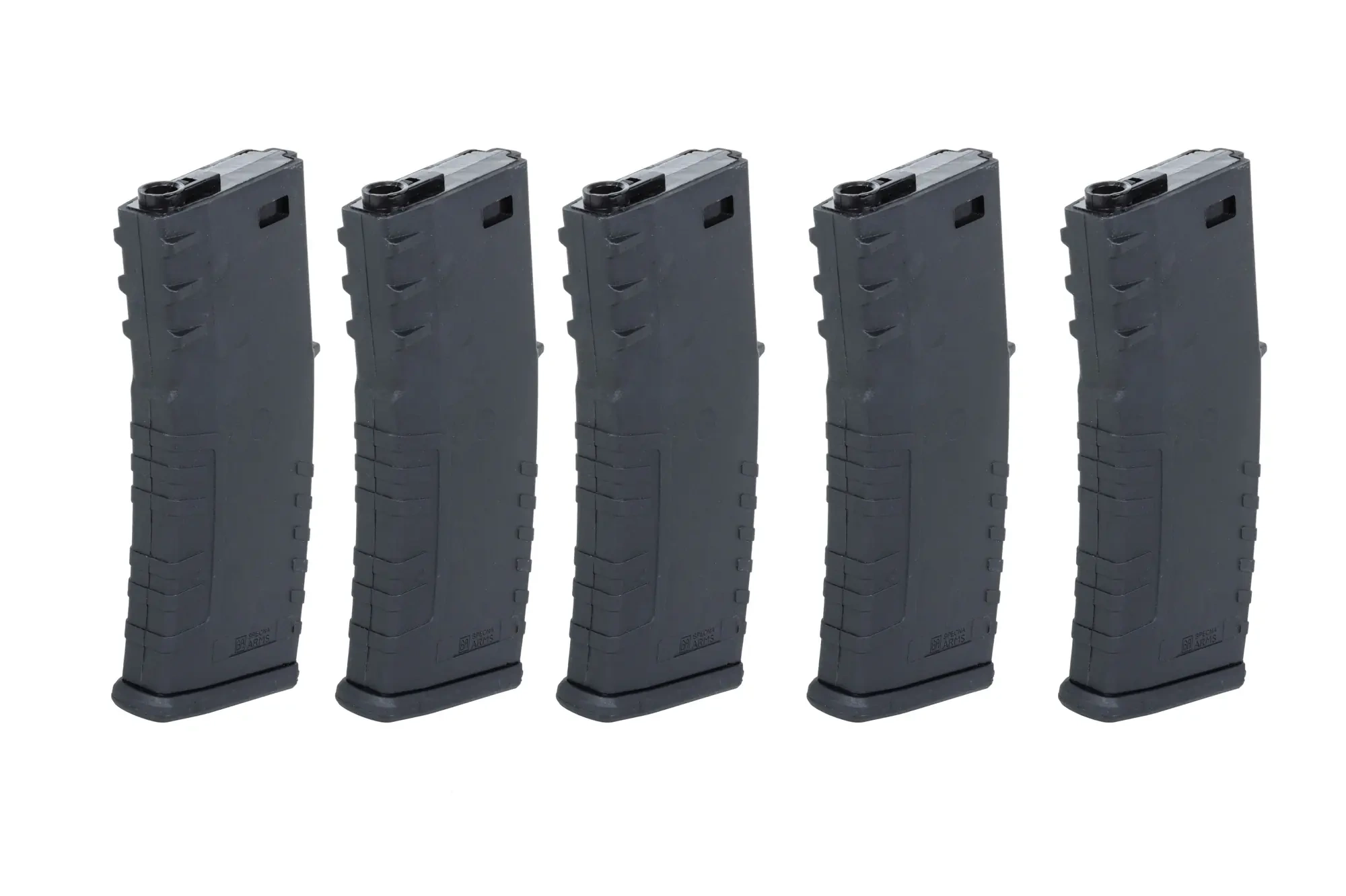 Juego de 5 cargadores de polímero de mid-cap de 120 bolas Specna Arms Negro