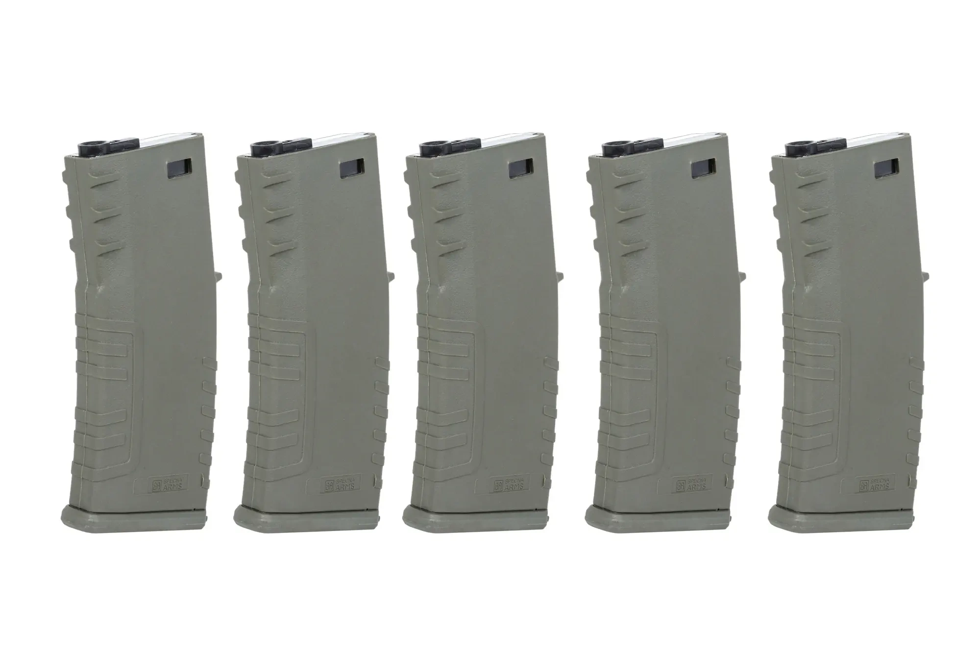 Juego de 5 cargadores de polímero mid-cap 120 bolas Specna Arms Olive
