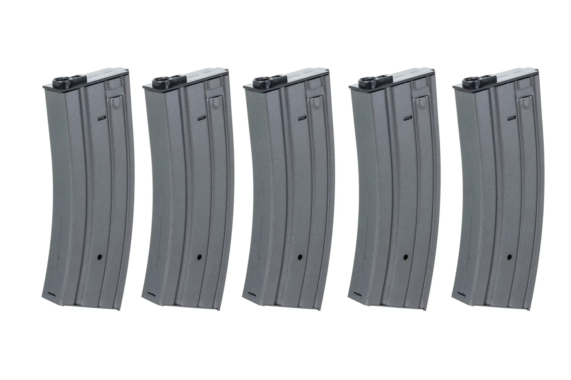 Juego de 5 cargadores metálicos de 30 bolas con tapa real Specna Arms Grey