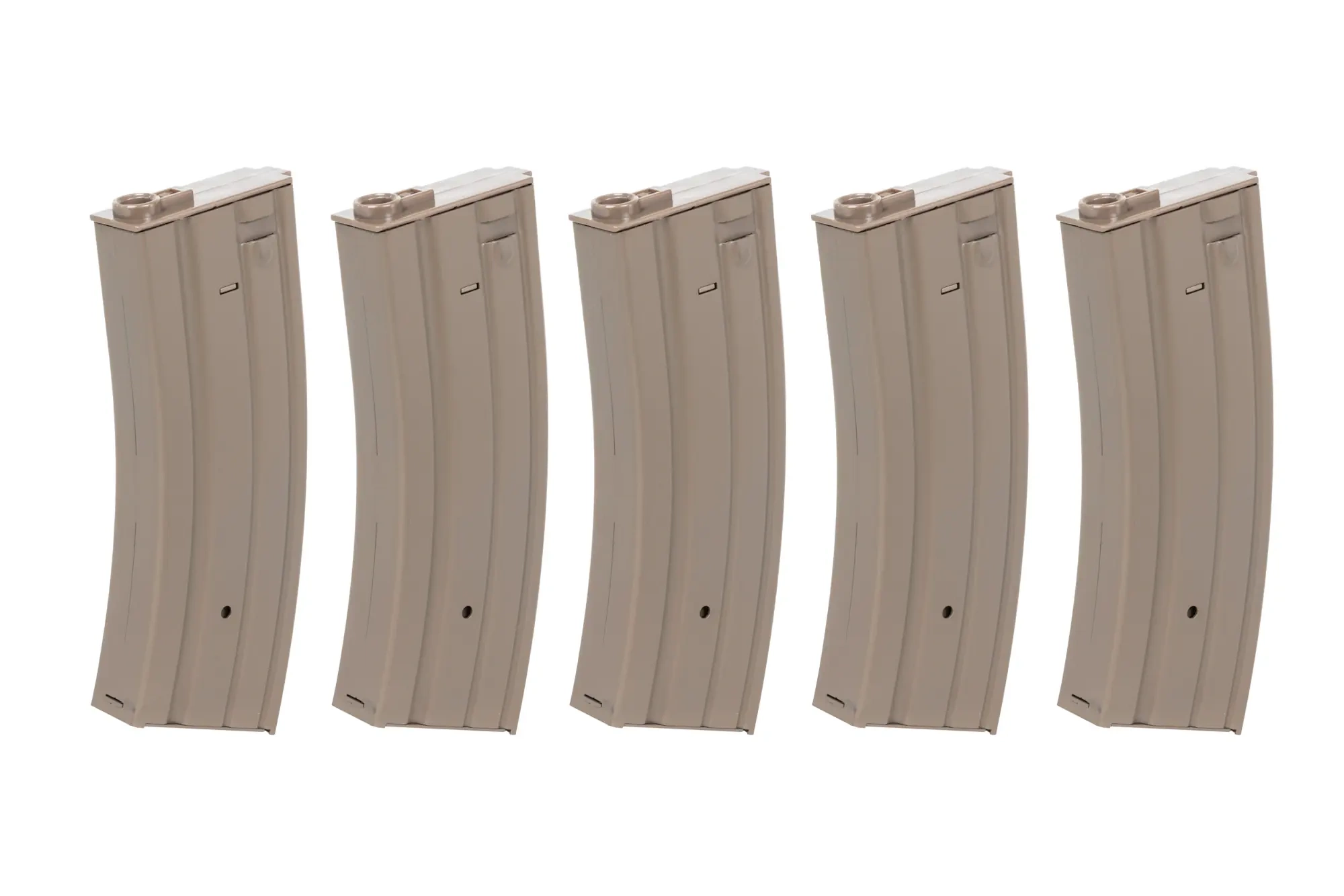 Juego de 5 cargadores metálicos de baja capacidad de 70 bolas Specna Arms Flat Dark Earth