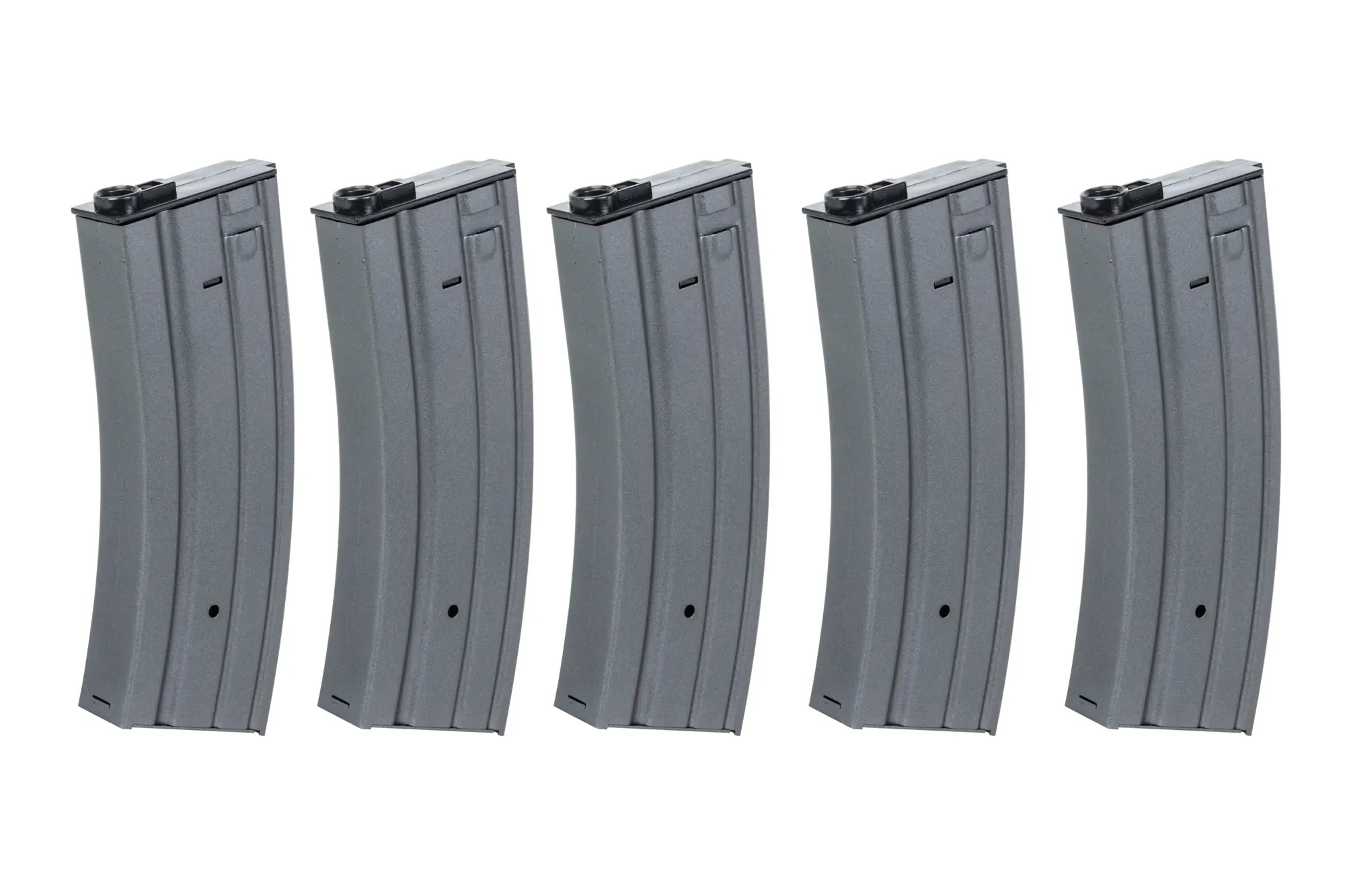 Juego de 5 cargadores metálicos de baja capacidad de 70 bolas Specna Arms Gris