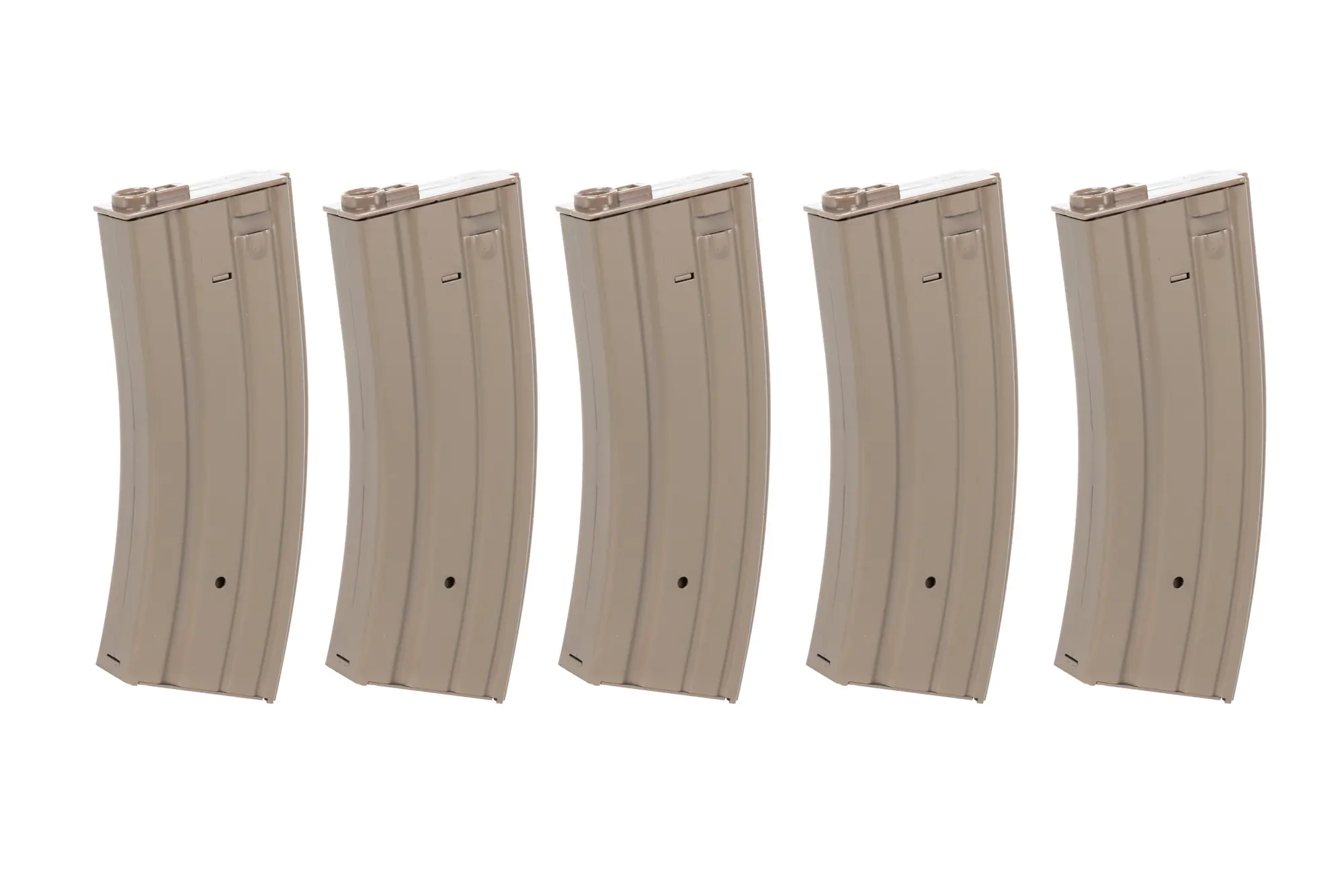 Juego de 5 cargadores metálicos de media caperuza de 120 bolas Specna Arms Flat Dark Earth