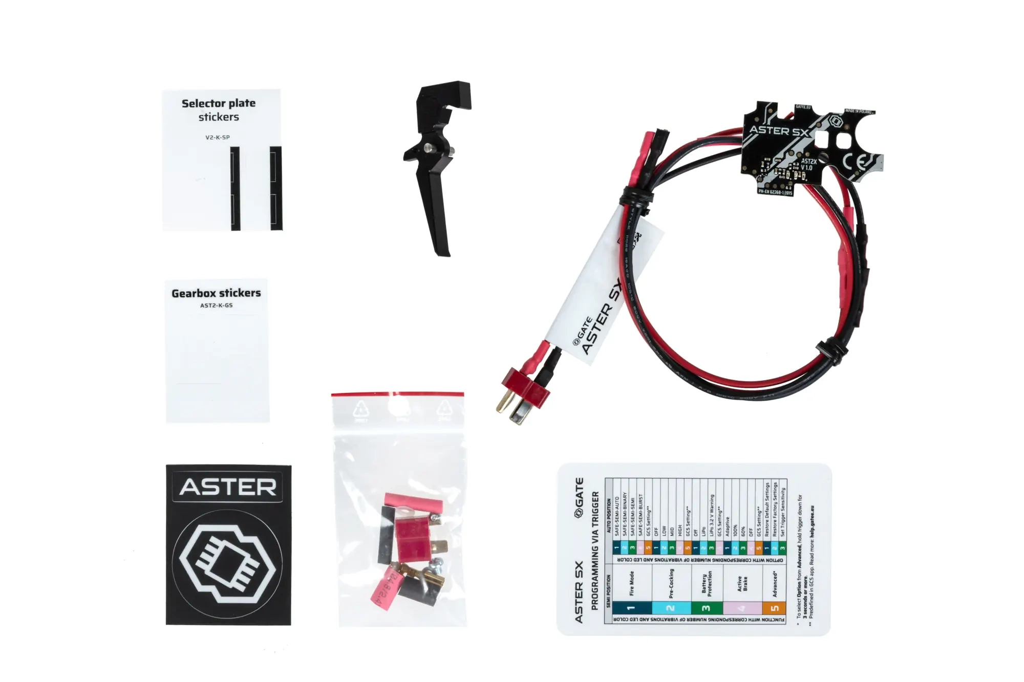 Juego de controladores Gate Aster V2 SX Expert + Quantum Trigger (con cable frontal)