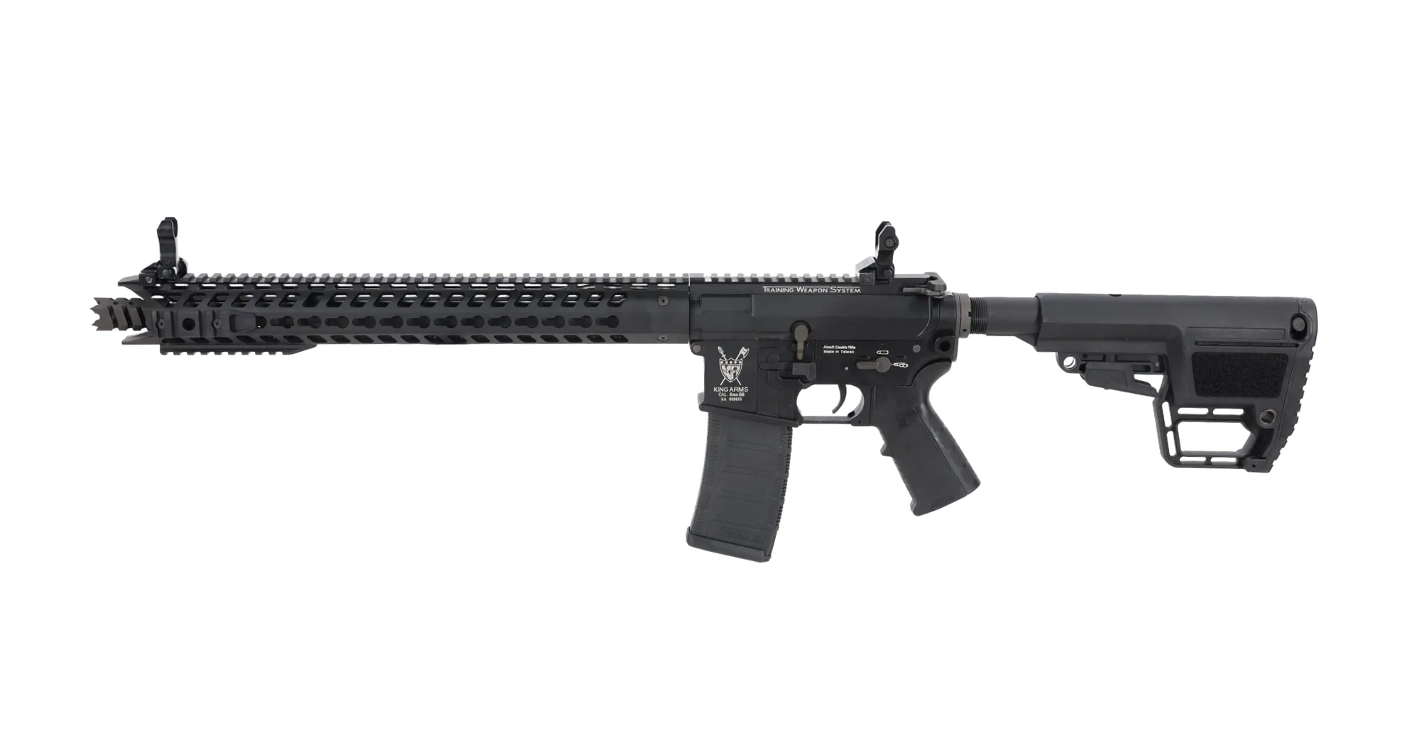 King Arms airsoft M4 TWS KeyMod Rifle Dinosaurio Negro