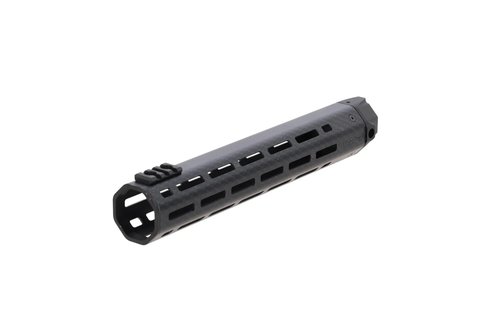 King Arms x Lancer Systems Carril de montaje LCH M-LOK de 12'' para réplicas M4/M16 Faux Carbon Fiber