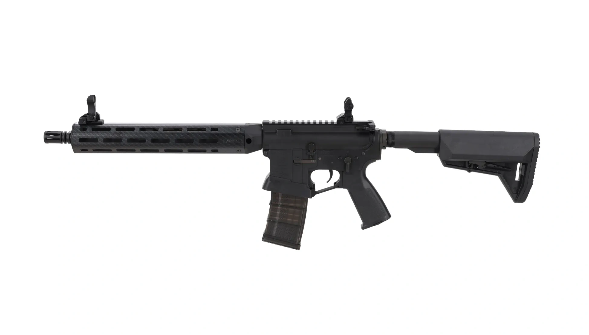 King Arms x Lancer Systems airsoft Carabina L15 LCH7 12" Negro Carbón Faux
