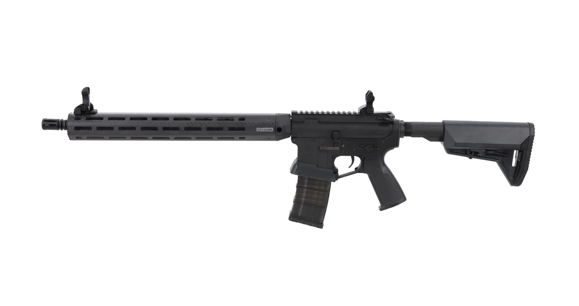 King Arms x Lancer Systems airsoft Carabina L15 LCH7 15" Carbono Real Negro