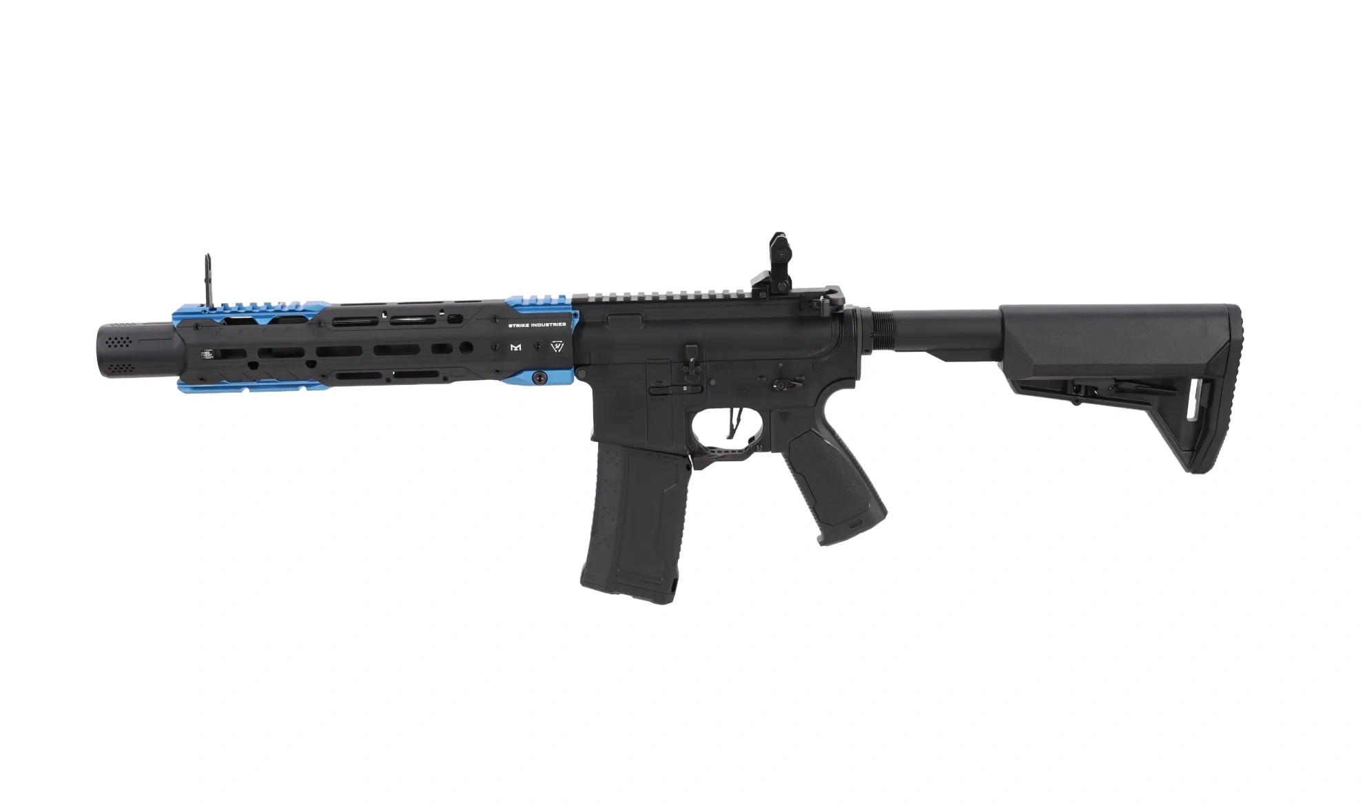 King Arms x Strike Industries Carabina Sentinel GRIDLOK® 11" Aster SE ETU Negro/Azul airsoft