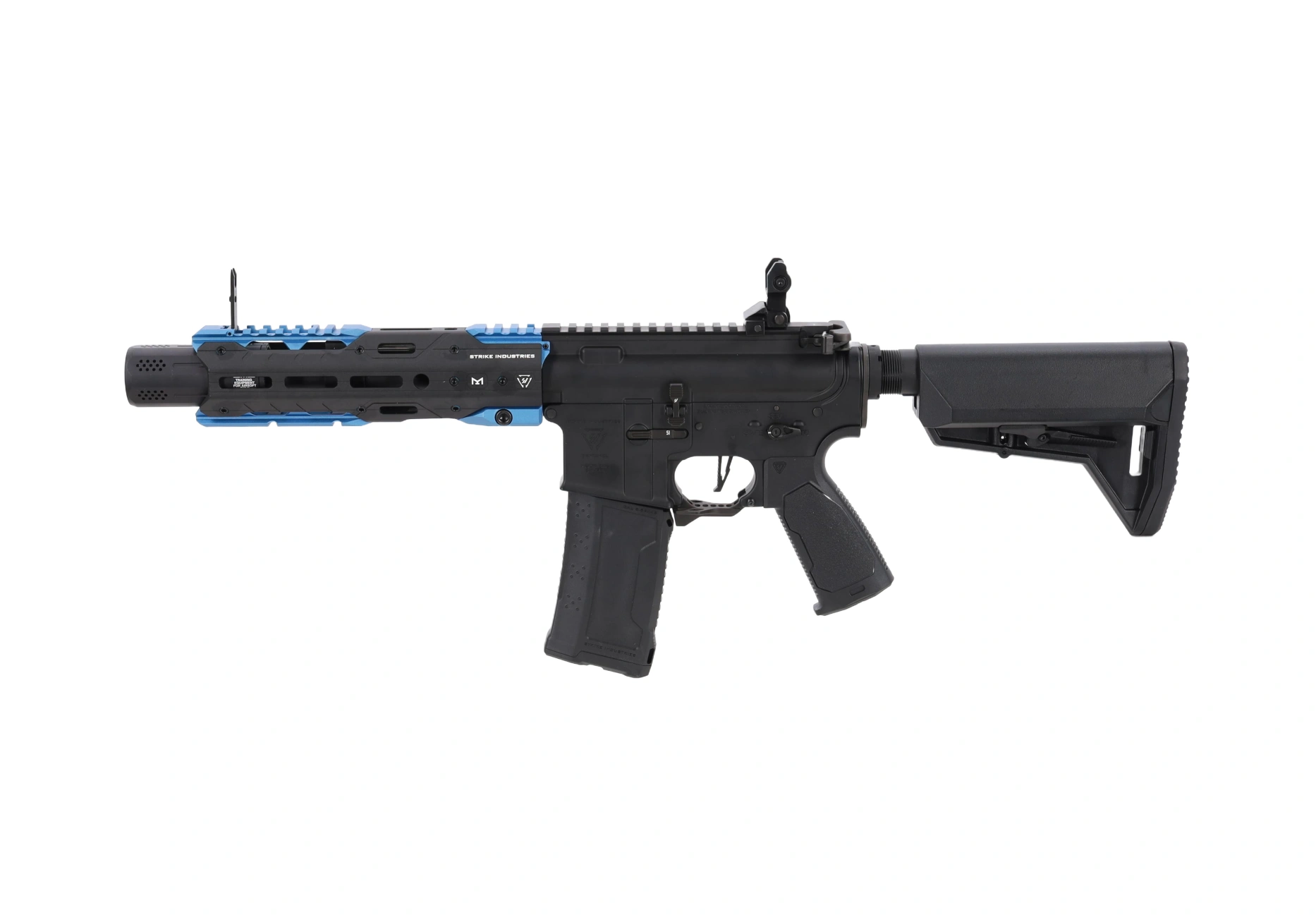 King Arms x Strike Industries Carabina Sentinel GRIDLOK® 8.5" Aster SE ETU Negro/Azul airsoft