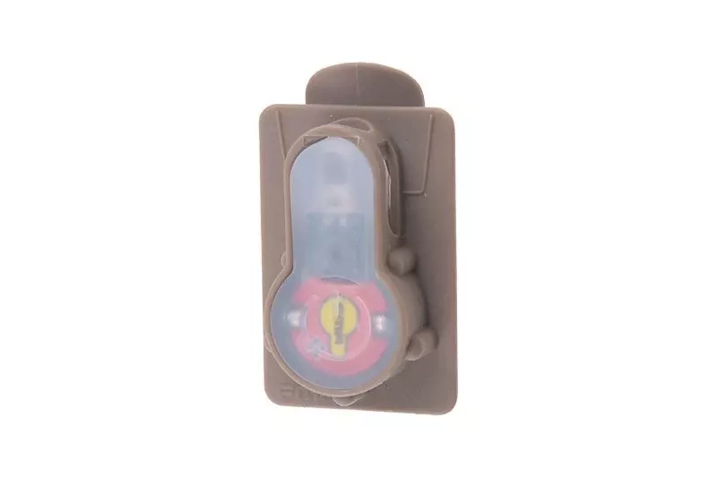 Marcador electrónico de botón de tarjeta Lightbuck - Tierra oscura (luz roja)