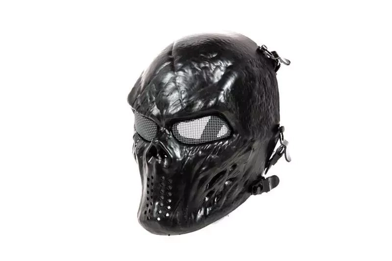 Máscara de terror de esqueleto - negro