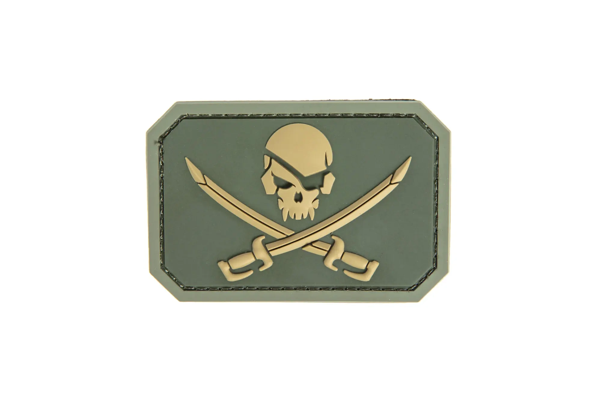 Mil-Spec Mono Cráneo Pirata Parche PVC Oliva