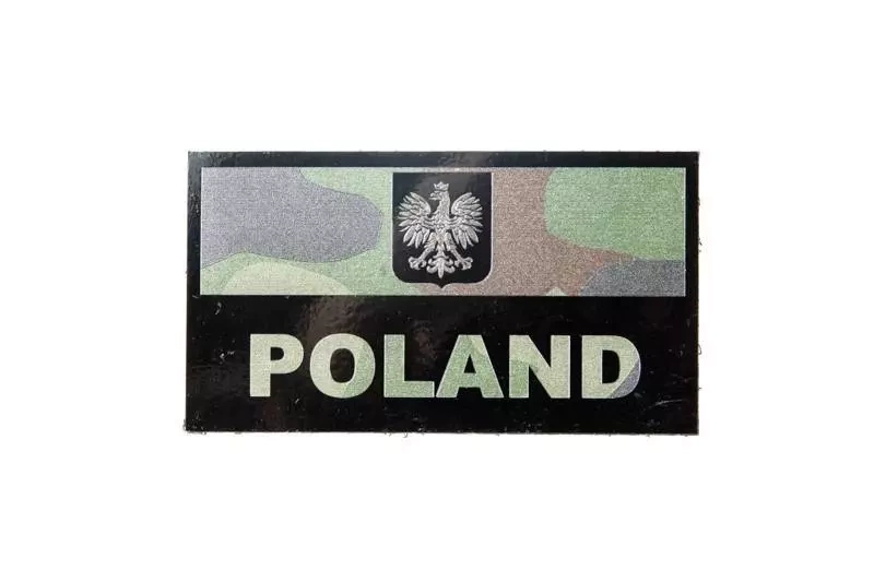 Parche - Bandera de Polonia con escudo - MC 2