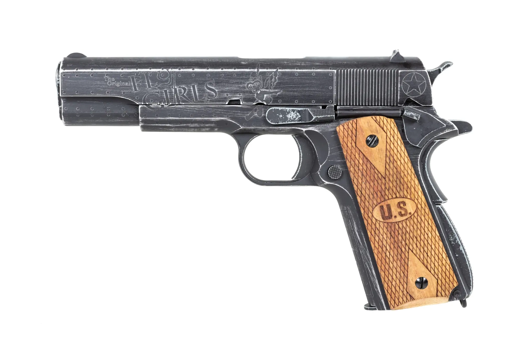 Pistola Cybergun Auto Ordnance 1911 Fly Girl Green Gas airsoft
