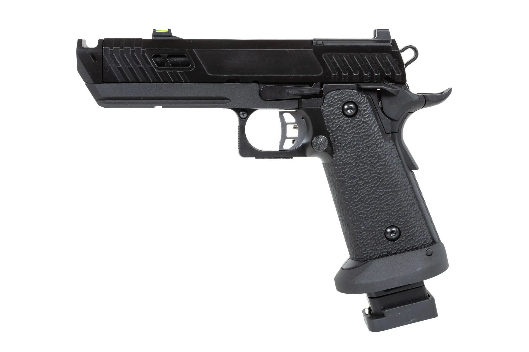 Pistola airsoft SRC Dark Viper DUAL POWER con cargador de gas red dotde Negro