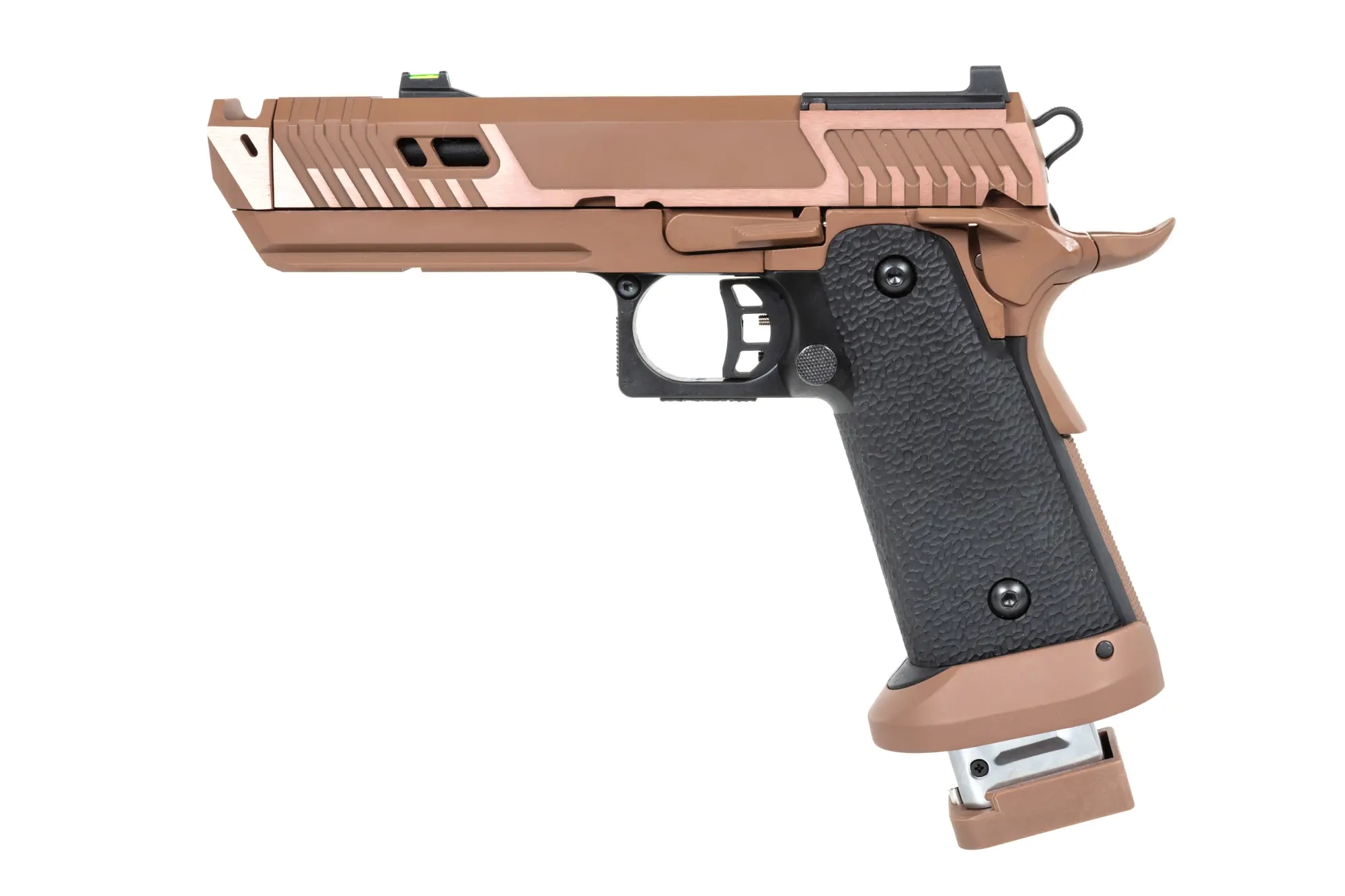 Pistola airsoft SRC Sahara Viper DUAL POWER con funda de transporte y cargador de CO2 Flat Dark Earth