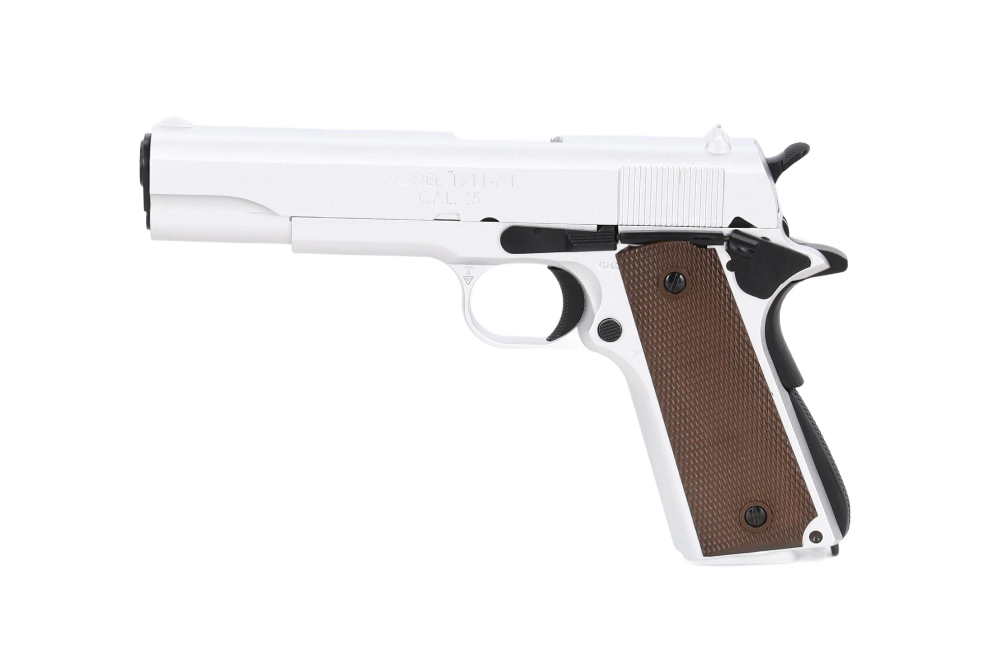 Pistola de gas red dotde King Arms 1911-A1 cal.45 Silred dot airsoft