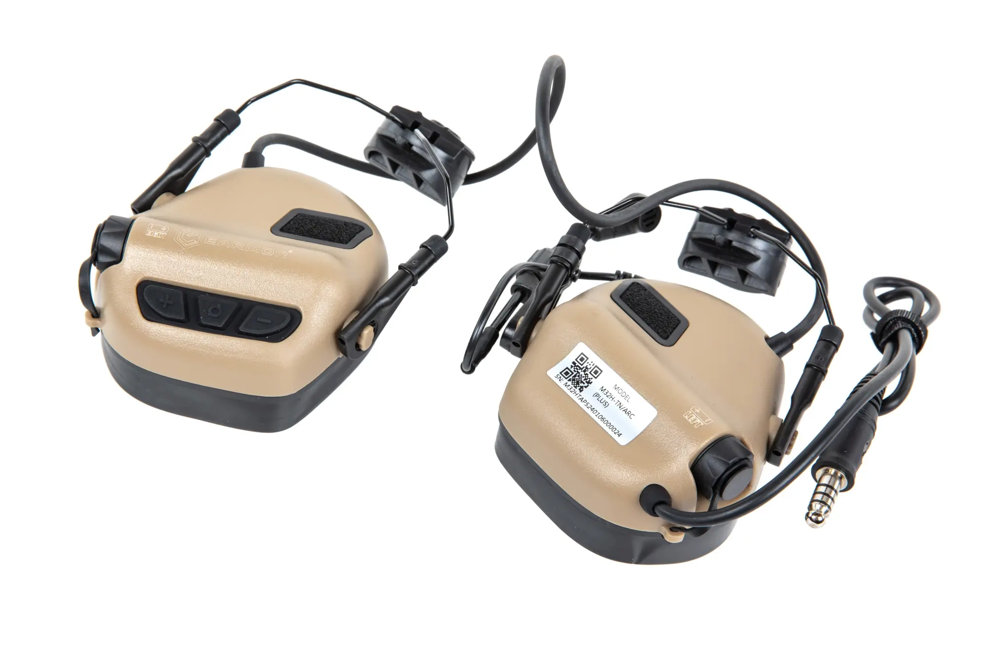 Protectores auditivos activos Earmor M32H Plus Tan