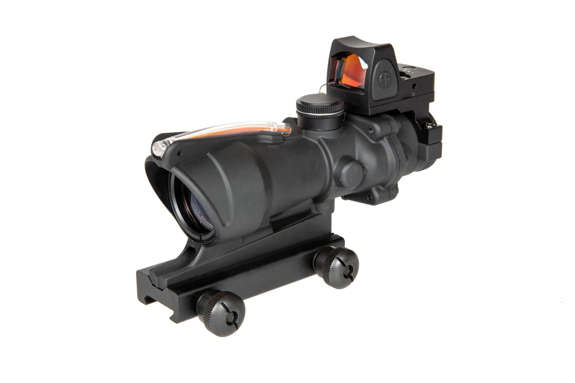 Réplica telescopio AOG 4X32 con fibra óptica y colimadorem - negro