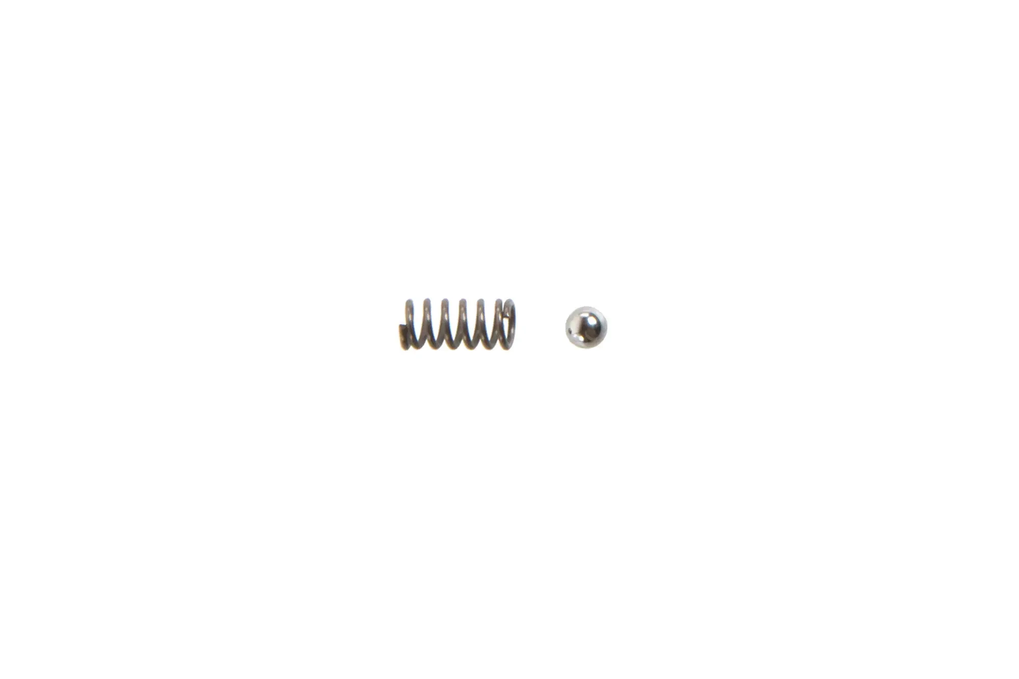 Resorte del selector de fuego Retro Arms para réplicas tipo AR15 junto con la bola de retención.