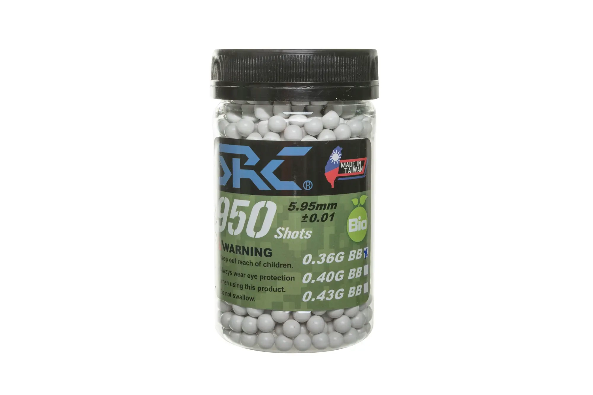 SRC BIO bolas 0,36g frasco 950 uds Blanco