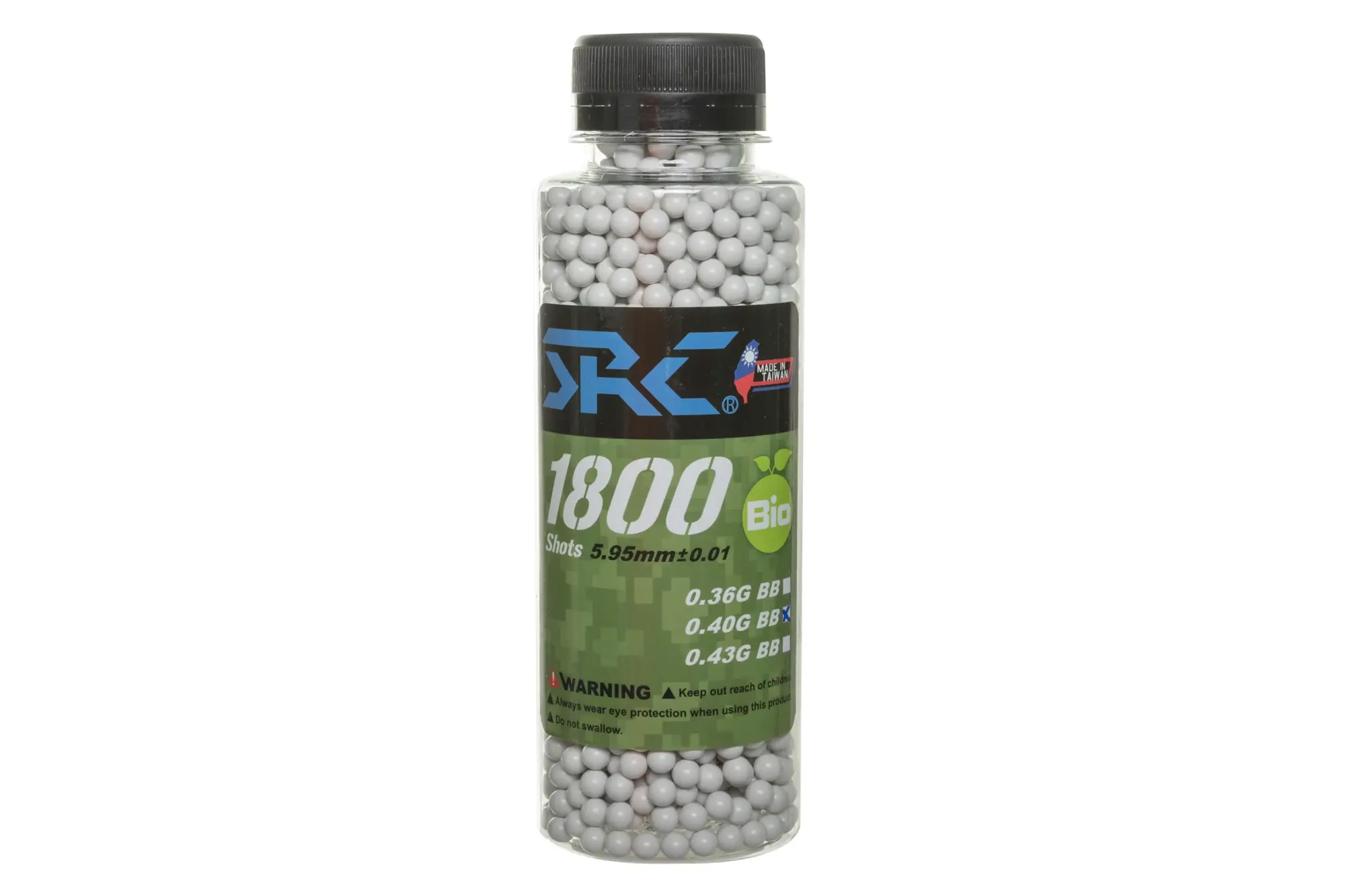 SRC BIO bolas 0.4g botella 1800 piezas Blanco