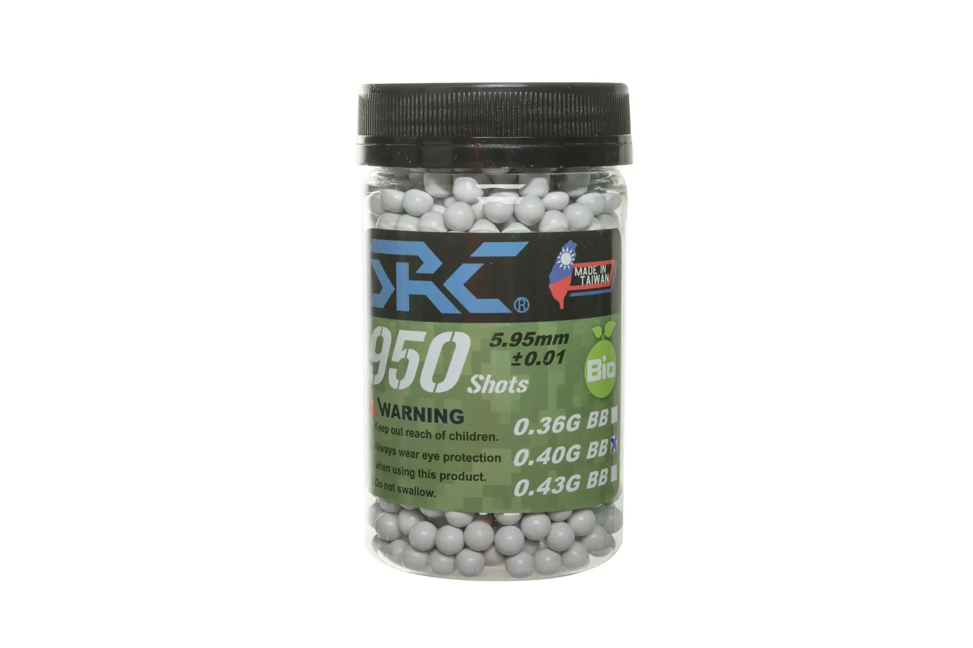 SRC BIO bolas 0,4g frasco 950 uds Blanco