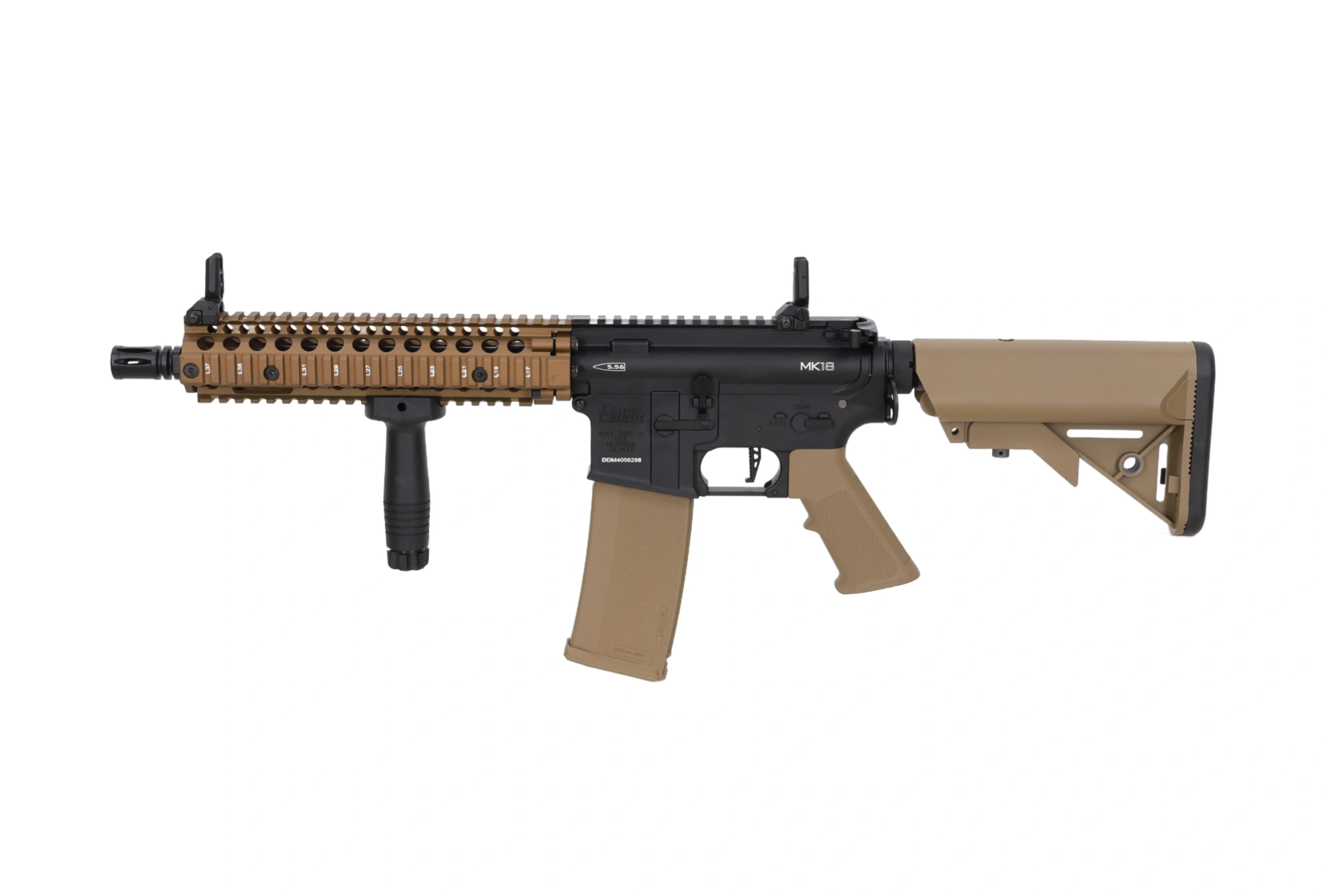 Specna Arms Daniel Defense® MK18 SA-P19 Prime™ BLDC™ Aster II ETU Caos Bronce airsoft Carabina