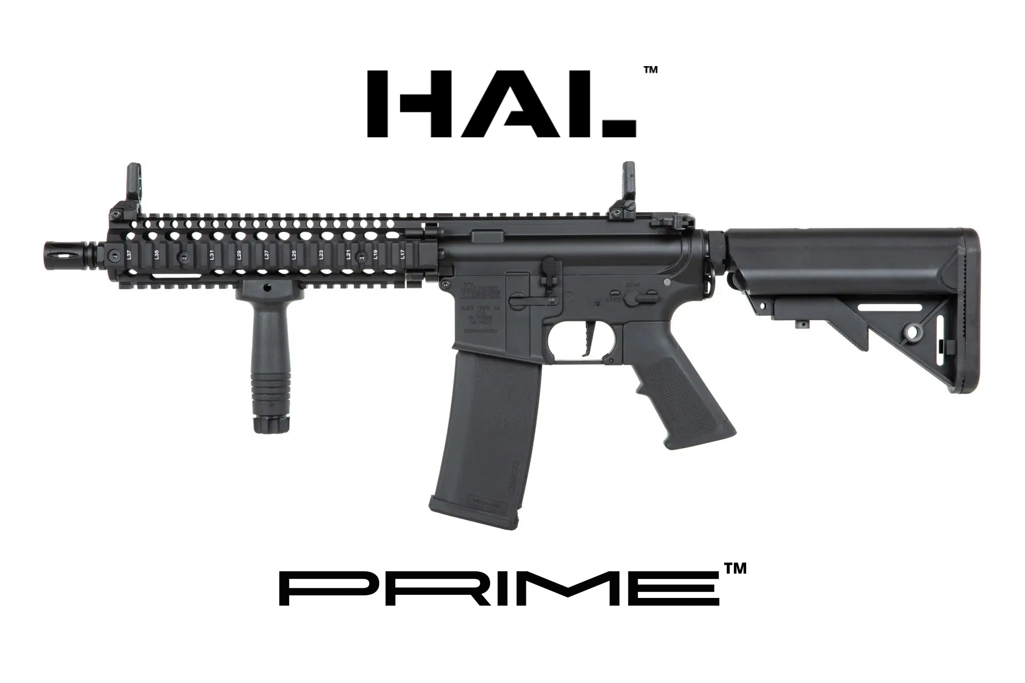 Specna Arms Daniel Defense® MK18 SA-P19 Prime™ BLDC™ HAL™ ETU airsoft Carbine Negro