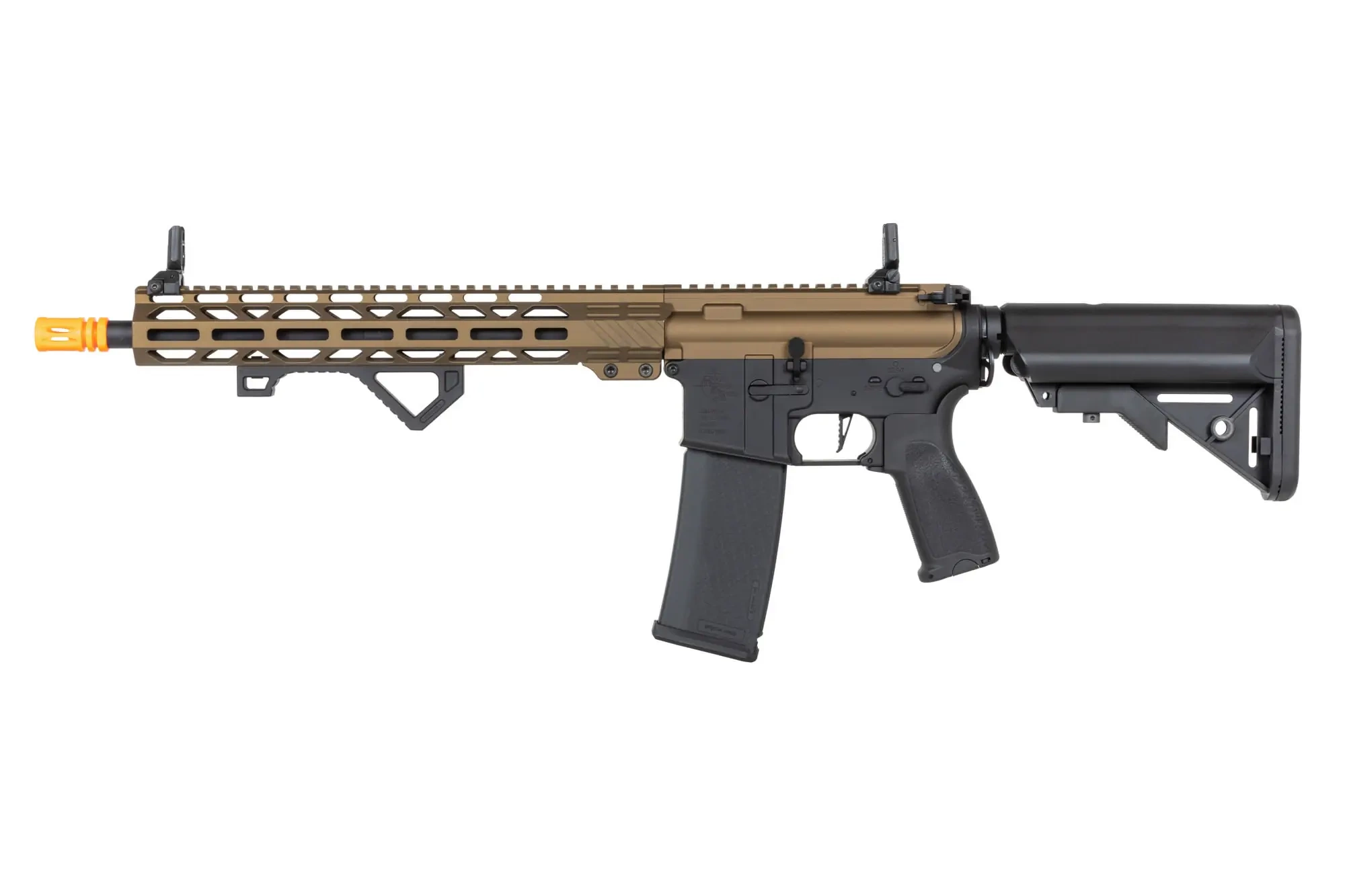 Specna Arms RRA SA-E24 HAL ETU™ Carabina airsoft Caos Bronce con dispositivo de descarga naranja