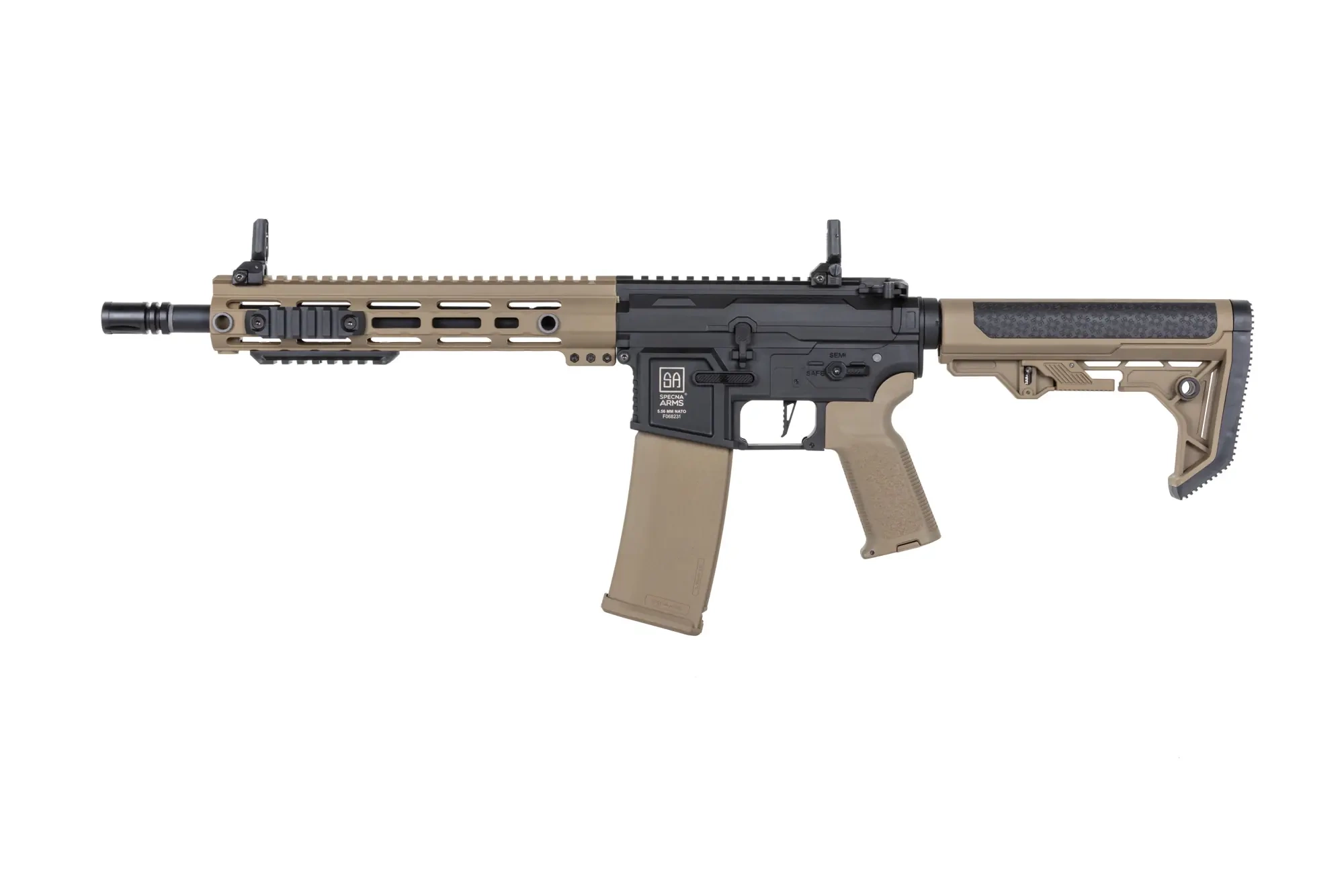 Specna Arms SA-F05-RL FLEX™ Gen.2 BLDC™ HAL ETU™ Culata de operaciones ligeras/receptor nuevo Media fusil airsoft bronceada