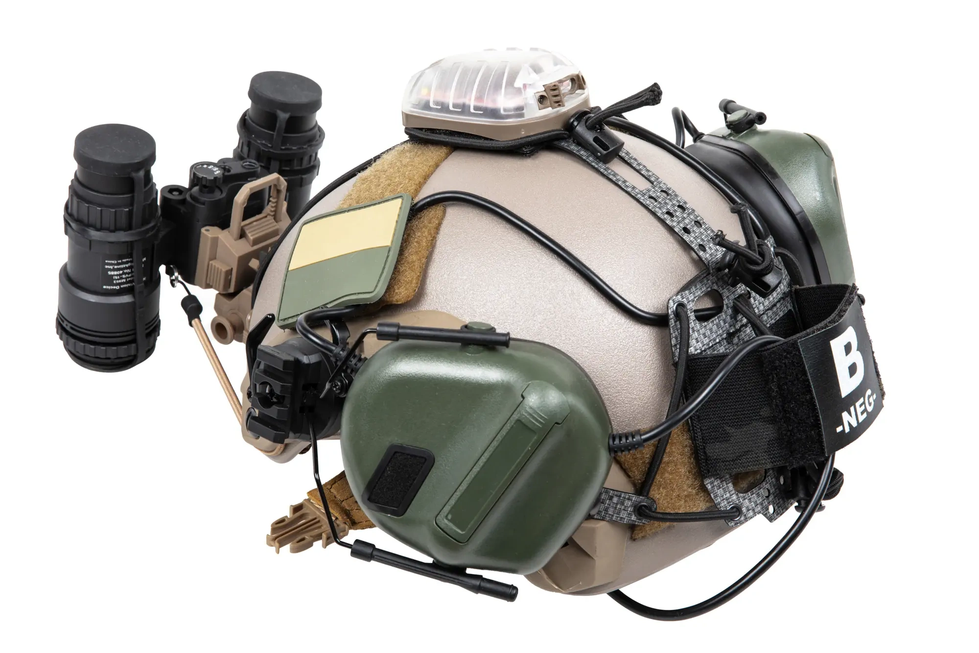 Tapa de batería NVG para casco tipo puente Wosport Ligero MC Negro