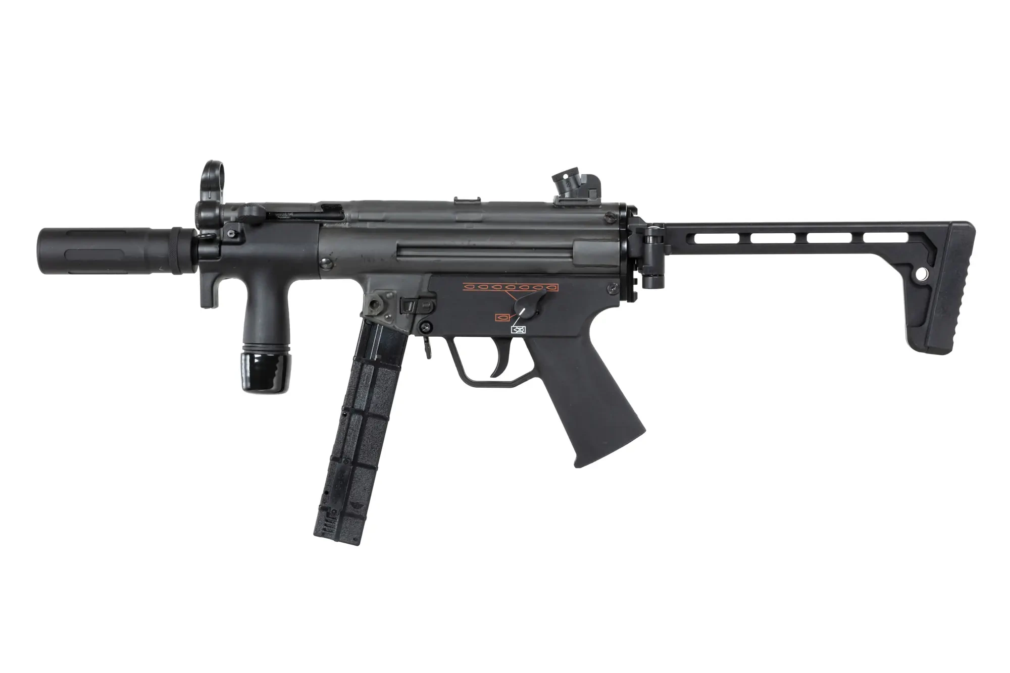 airsoft BOLT Airsoft SWAT K (B.R.S.S) subfusil con supresor de sonido ficticio