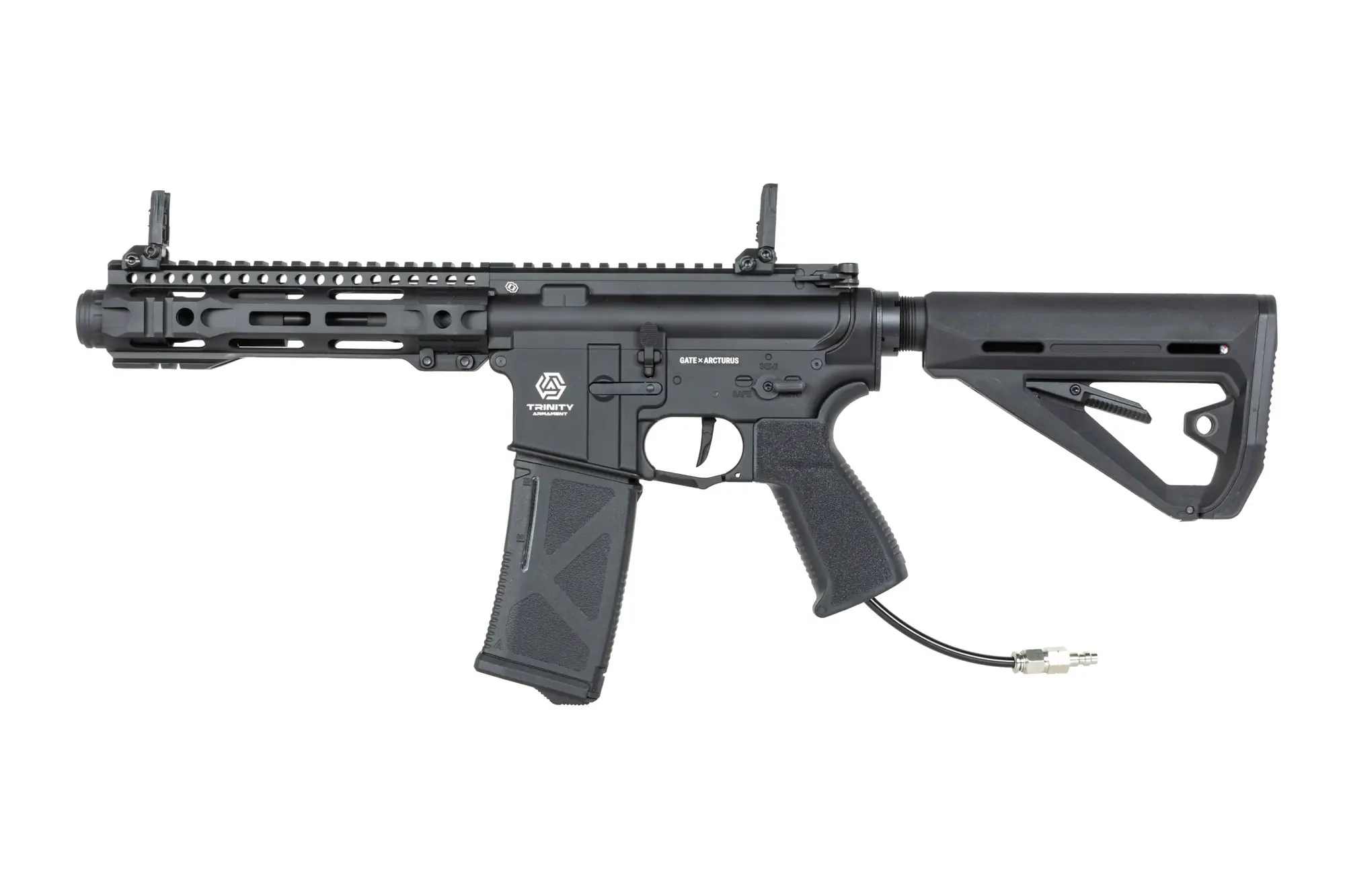 airsoft GATE x ARCTURUS Trinity Armament Alpha SBR 7.9'' HPA PULSAR D & TITAN II Bluetooth® fusil de entrenamiento