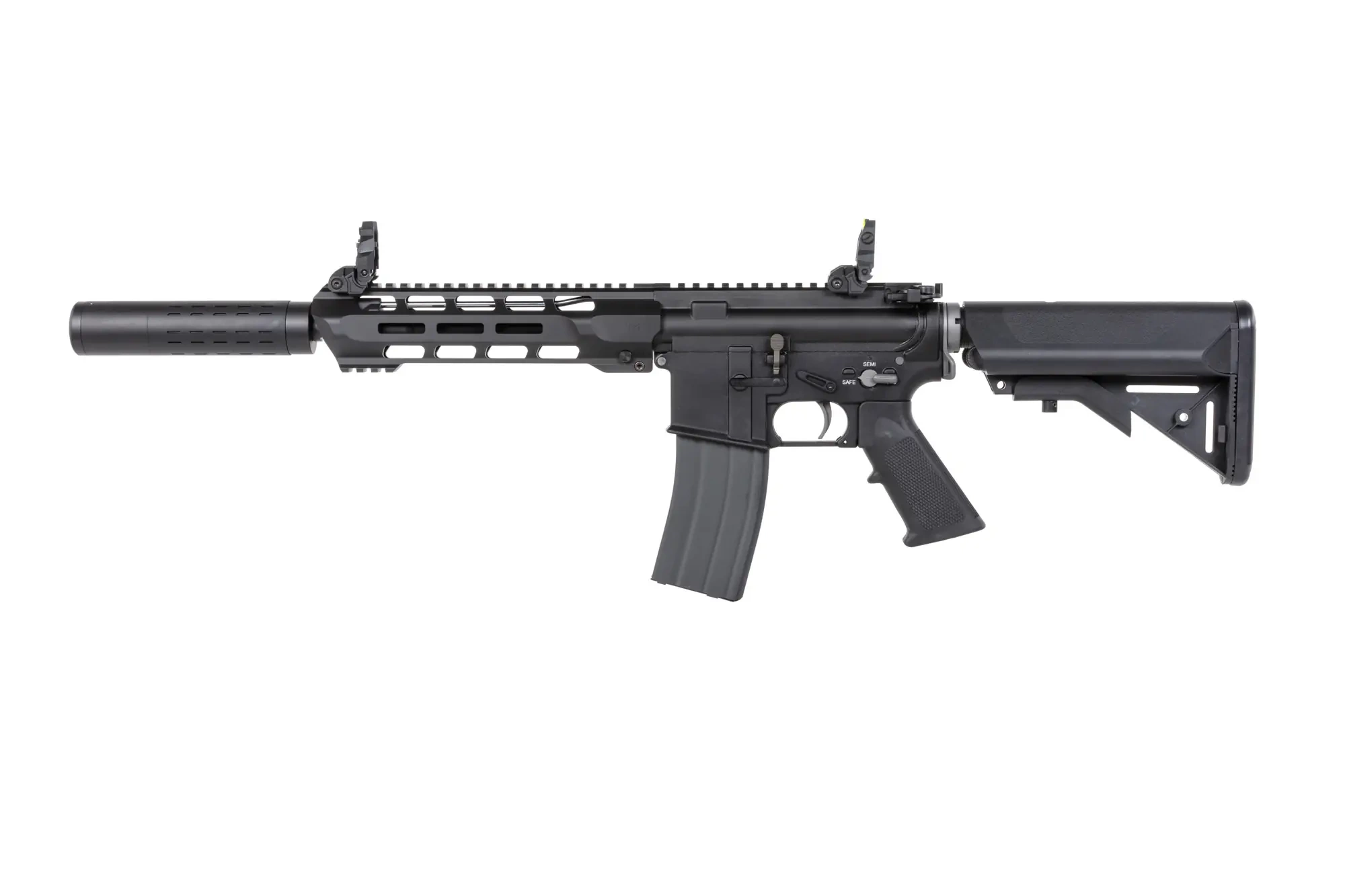 airsoft SRC DUAL POWER SR4 ZAROS-S Carabina GBB con cargador de gas red dotde