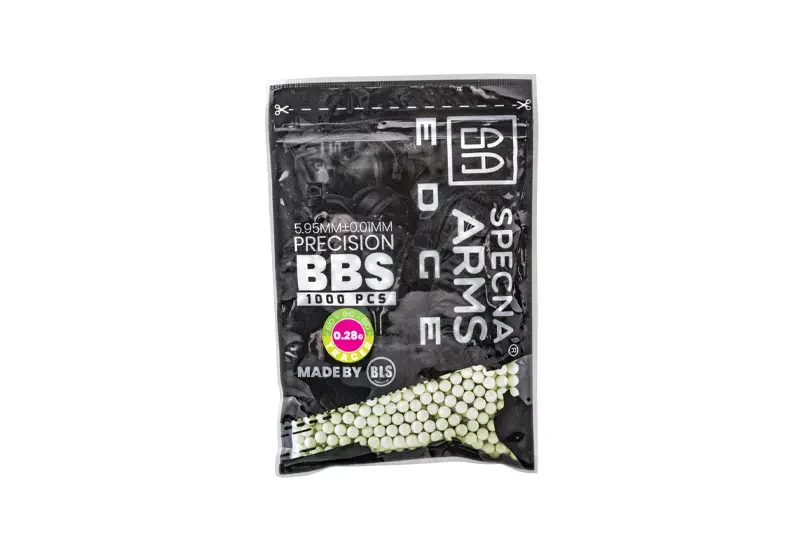 Paquete de 1000 balas trazadoras verdes Bio EDGE de 0,28 g Specna Arms