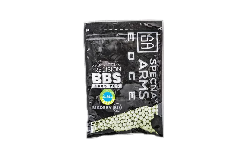 Paquete de 1000 balas trazadoras verdes Bio EDGE de 0,32 g Specna Arms