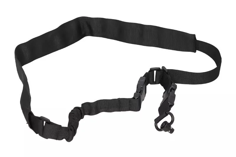 Cincha táctica elástica negra de 1 punto WOSPORT