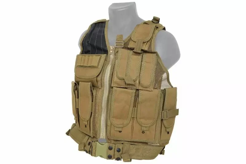 Chaqueta de malla táctica WOSPORT Tan