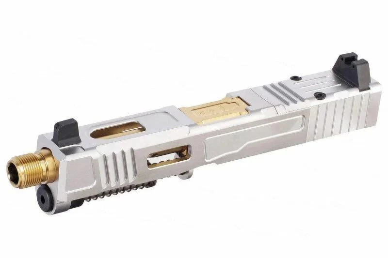 FI MK2 Fowler Industries Gold breech para G19 Gen4 Silver y Gold VFC
