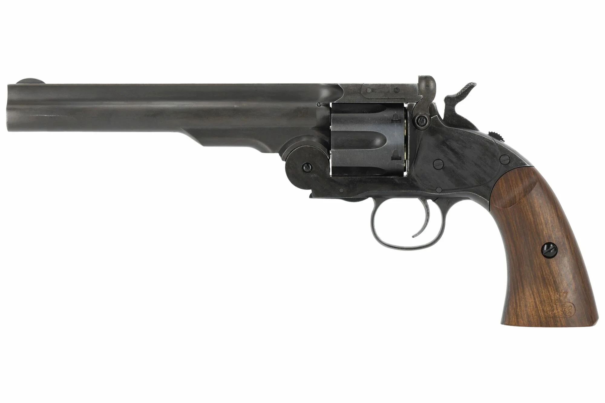 Revolver Break Top Major 3 1877 Negro Antiguo WinGun CO2