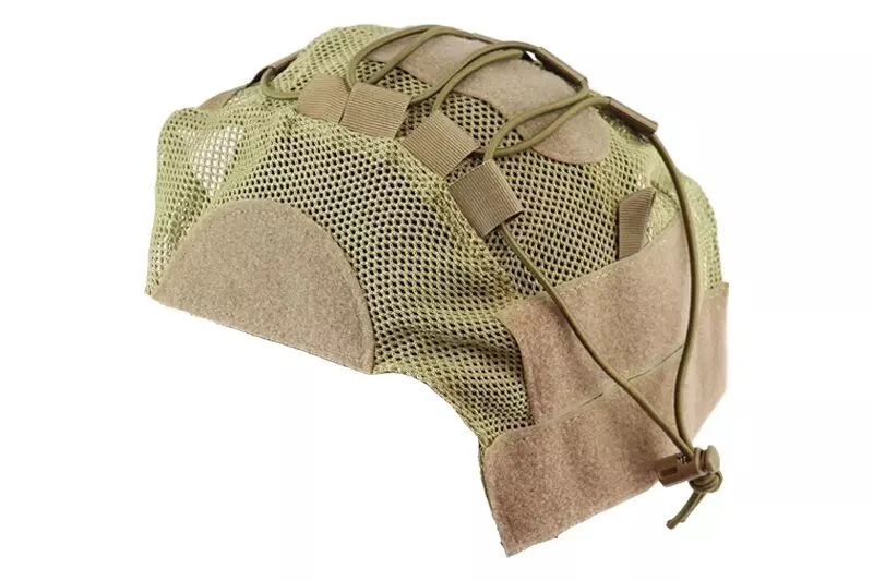 Cubrecasco táctico de malla WST color tostado para casco FAST WOSPORT