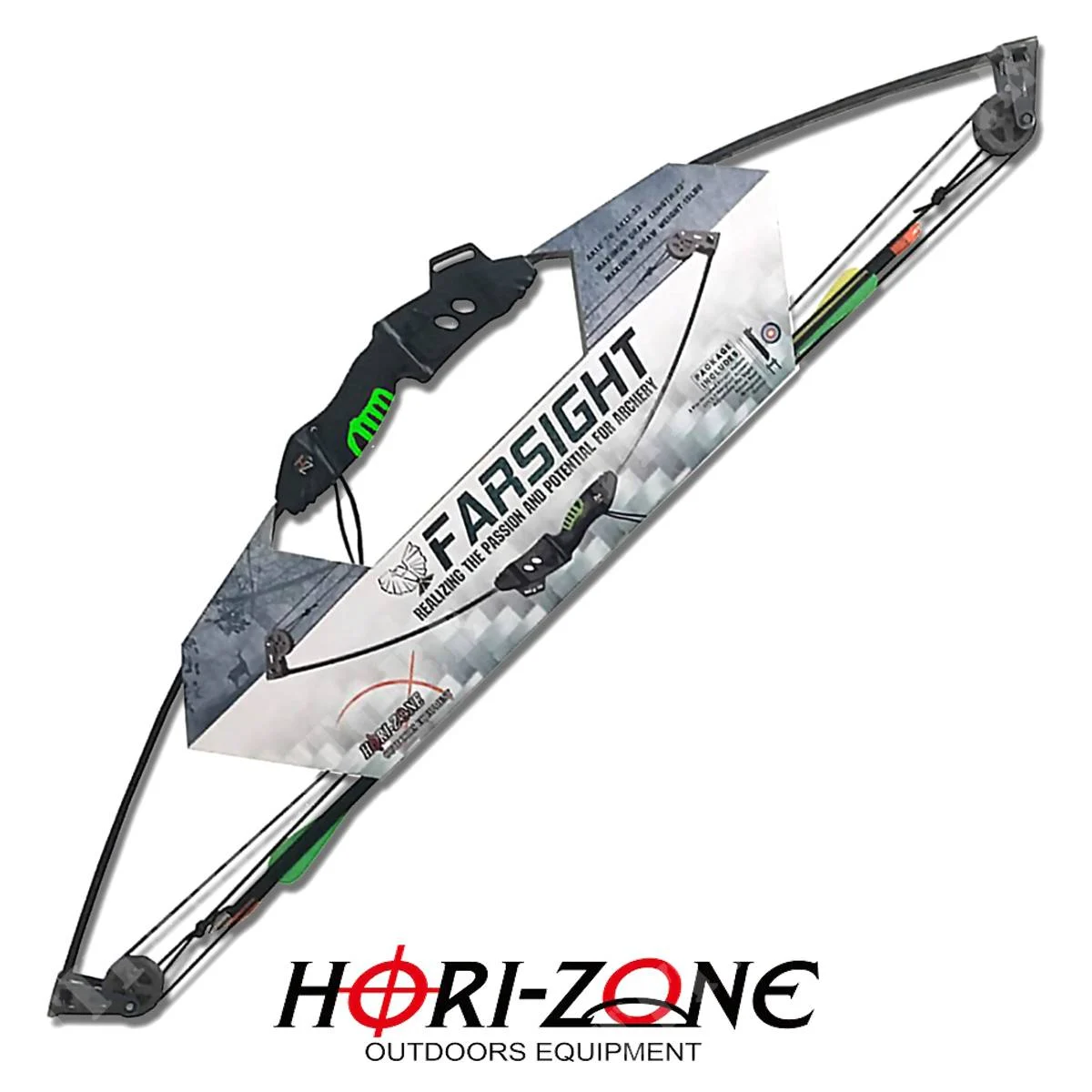 ARCO COMPUESTO JUNIOR FARSIGHT 15 LIBRAS NEGRO HORI-ZONE (HZ-FARSIGHT)