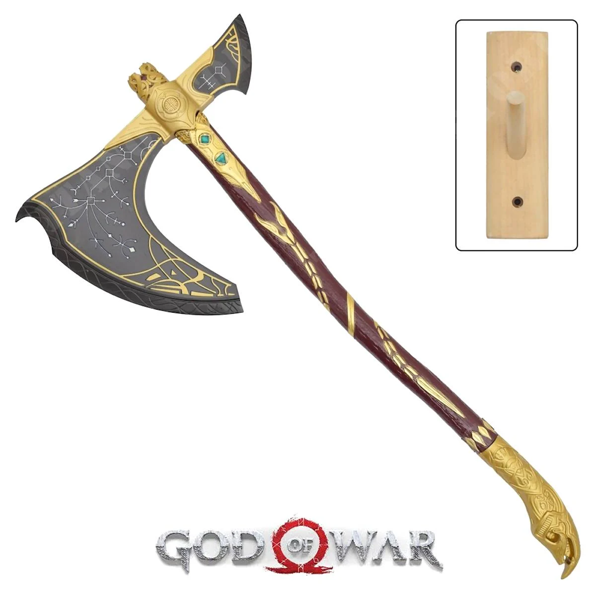 HACHA LEVIATÁN DE KRATOS CON DECORACIONES BRILLANTES GOD OF WAR (ZS1234GY)